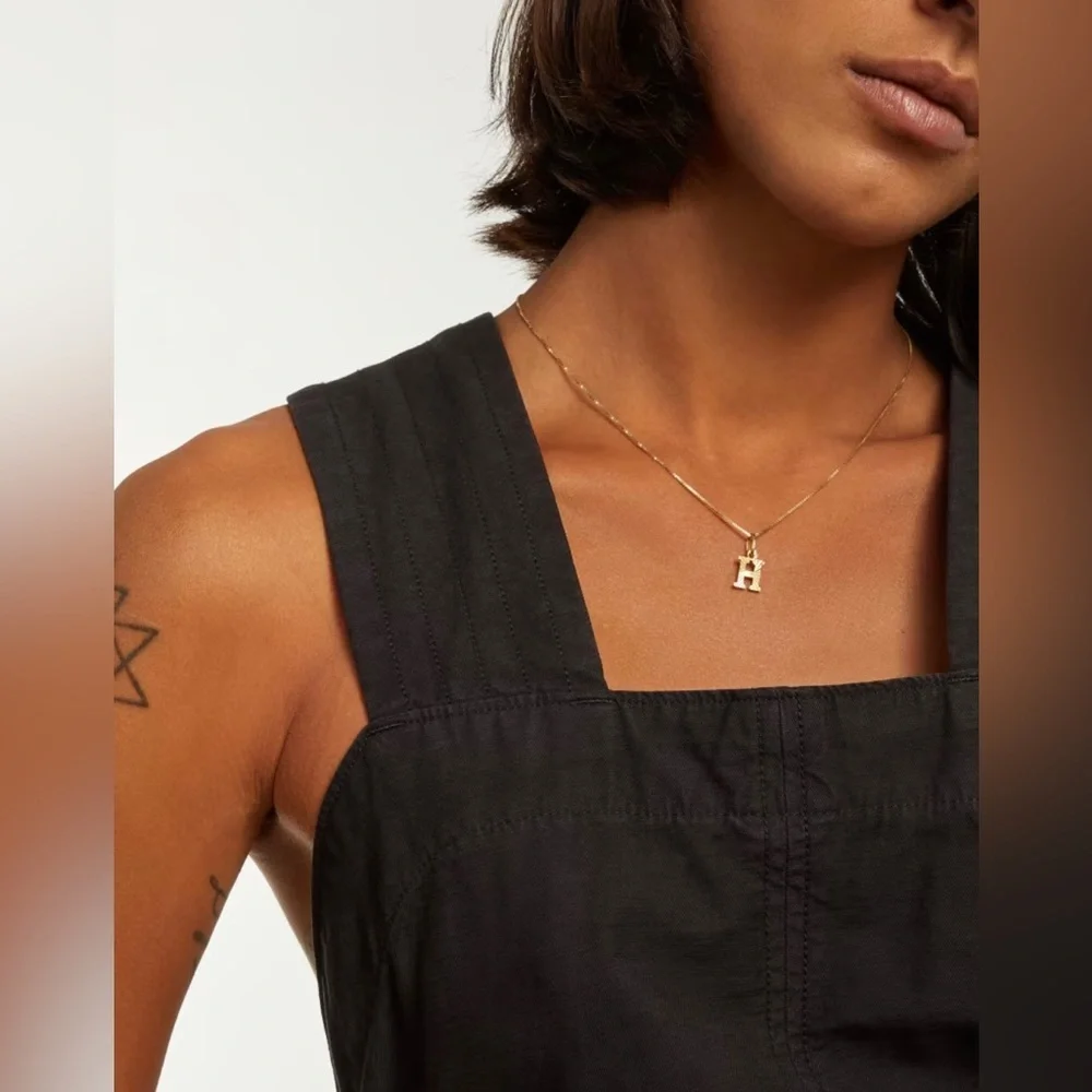 NWT Everlane The Fatigue Apron Jumpsuit Black